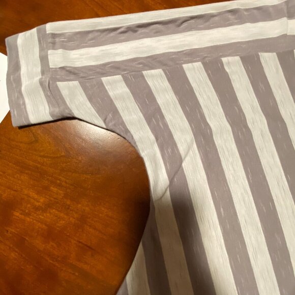 Apt 9 Grey and White Striped Blouse - Picture 3 of 9